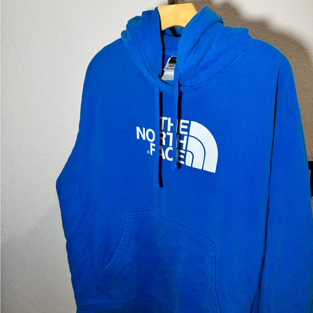 The North Face Men's Bright Blue Logo Crewneck Hoodie